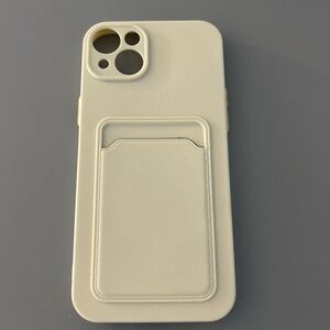 Cream Phone Case with Card Holder